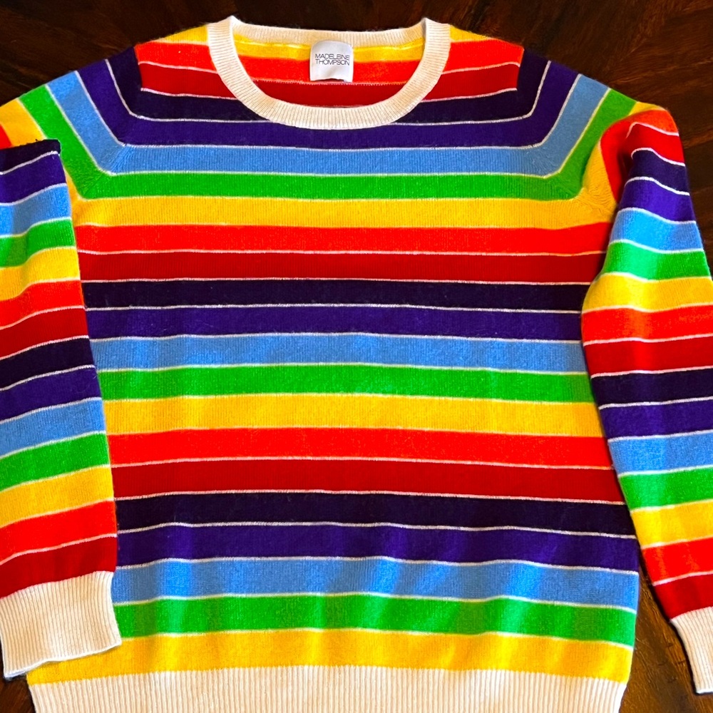 🌈Madeleine Thompson rainbow cashmere sweater🌈